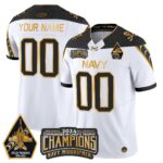 Navy Midshipmen 2024 Commander-In-Chief’s Trophy Champions Patch Gold Vapor Limited Custom Jersey – All Stitched