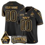 Navy Midshipmen 2024 Commander-In-Chief’s Trophy Champions Patch Gold Vapor Limited Custom Jersey – All Stitched