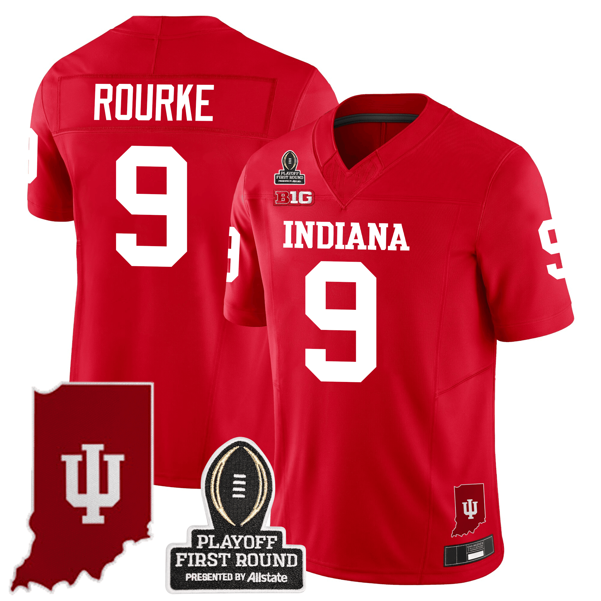 Men’s Indiana Hoosiers 24/25 Jersey – CFP First Round Patch