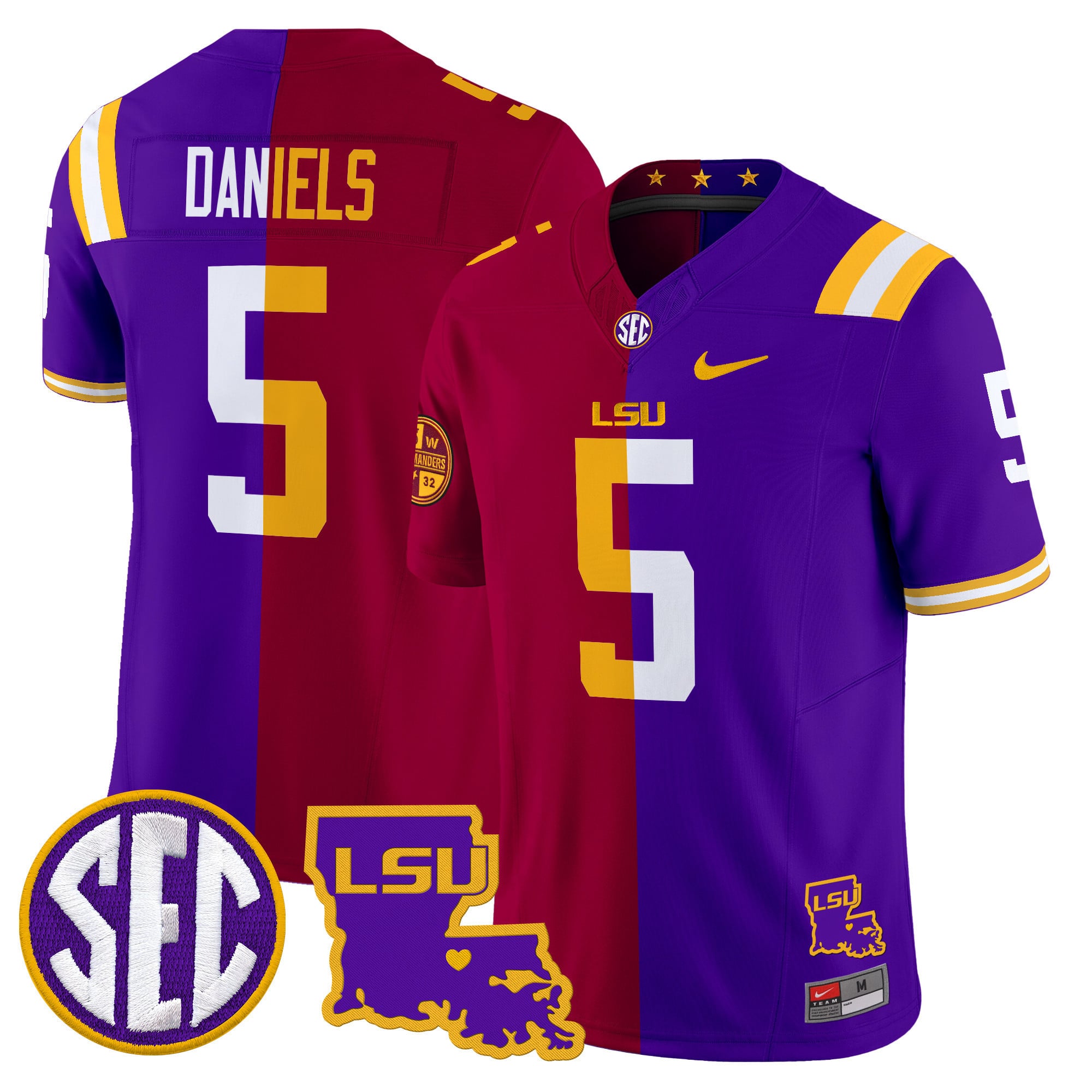 LSU Tiger Split Vapor Limited Jersey – All Stitched