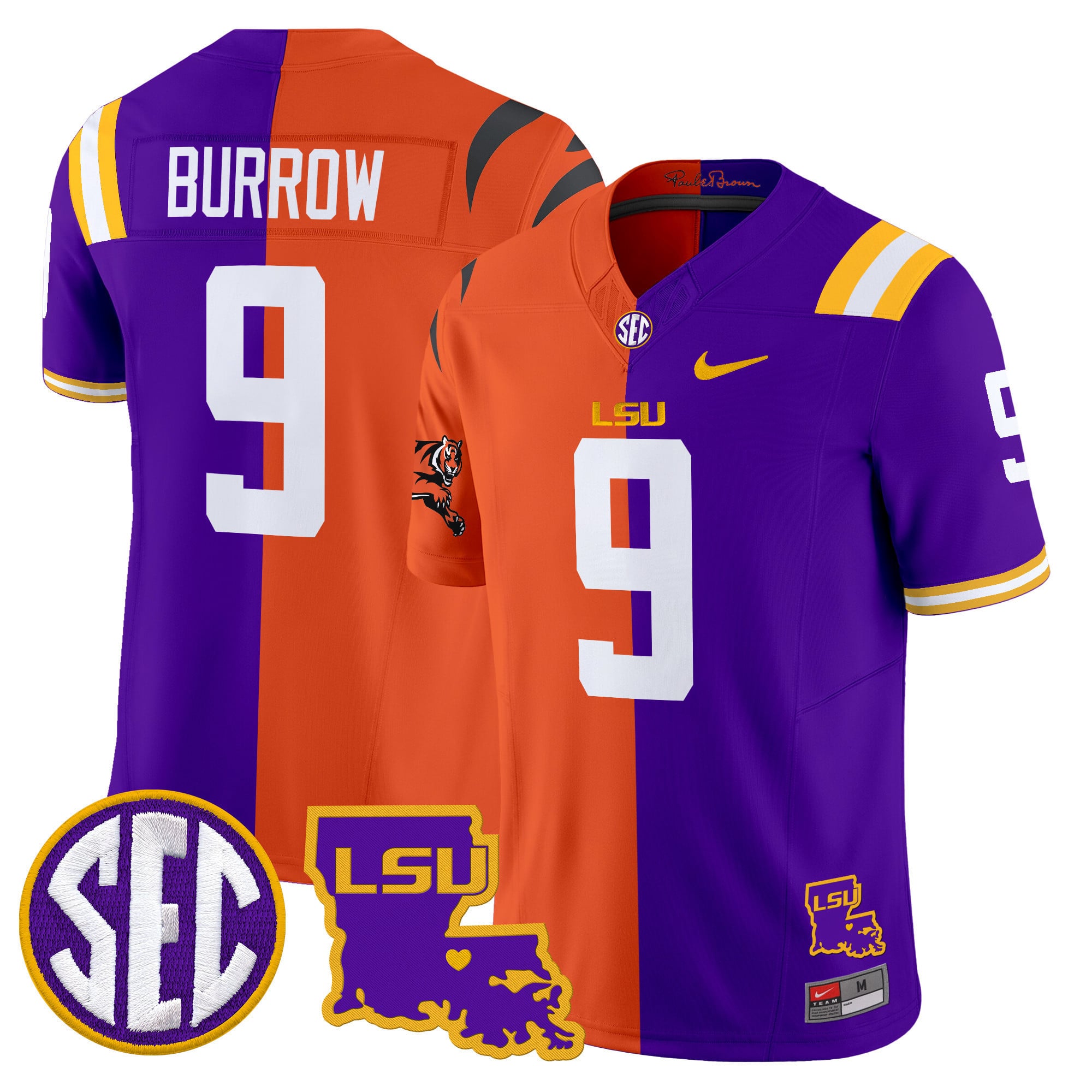 LSU Tiger Split Vapor Limited Jersey – All Stitched