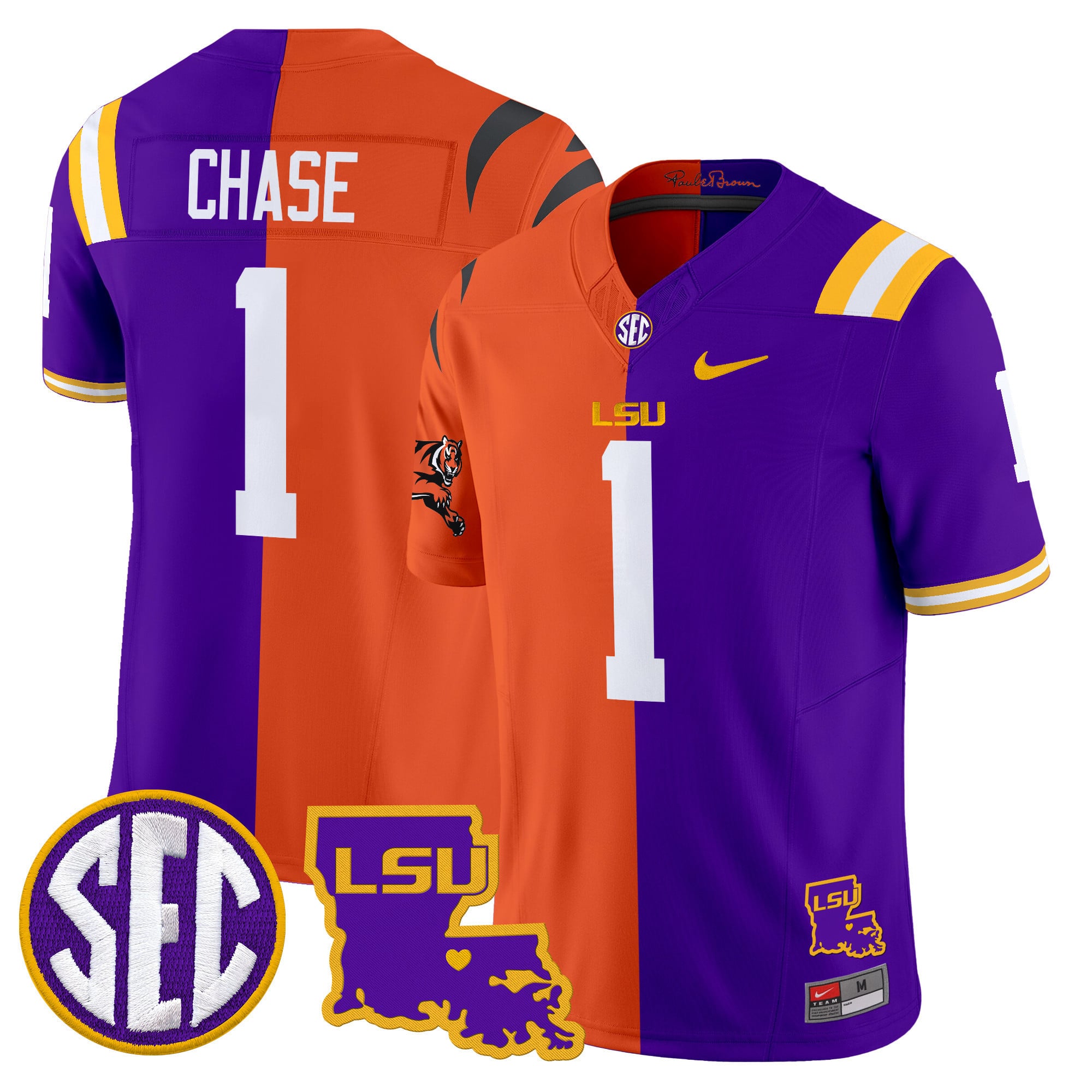 LSU Tiger Split Vapor Limited Jersey – All Stitched