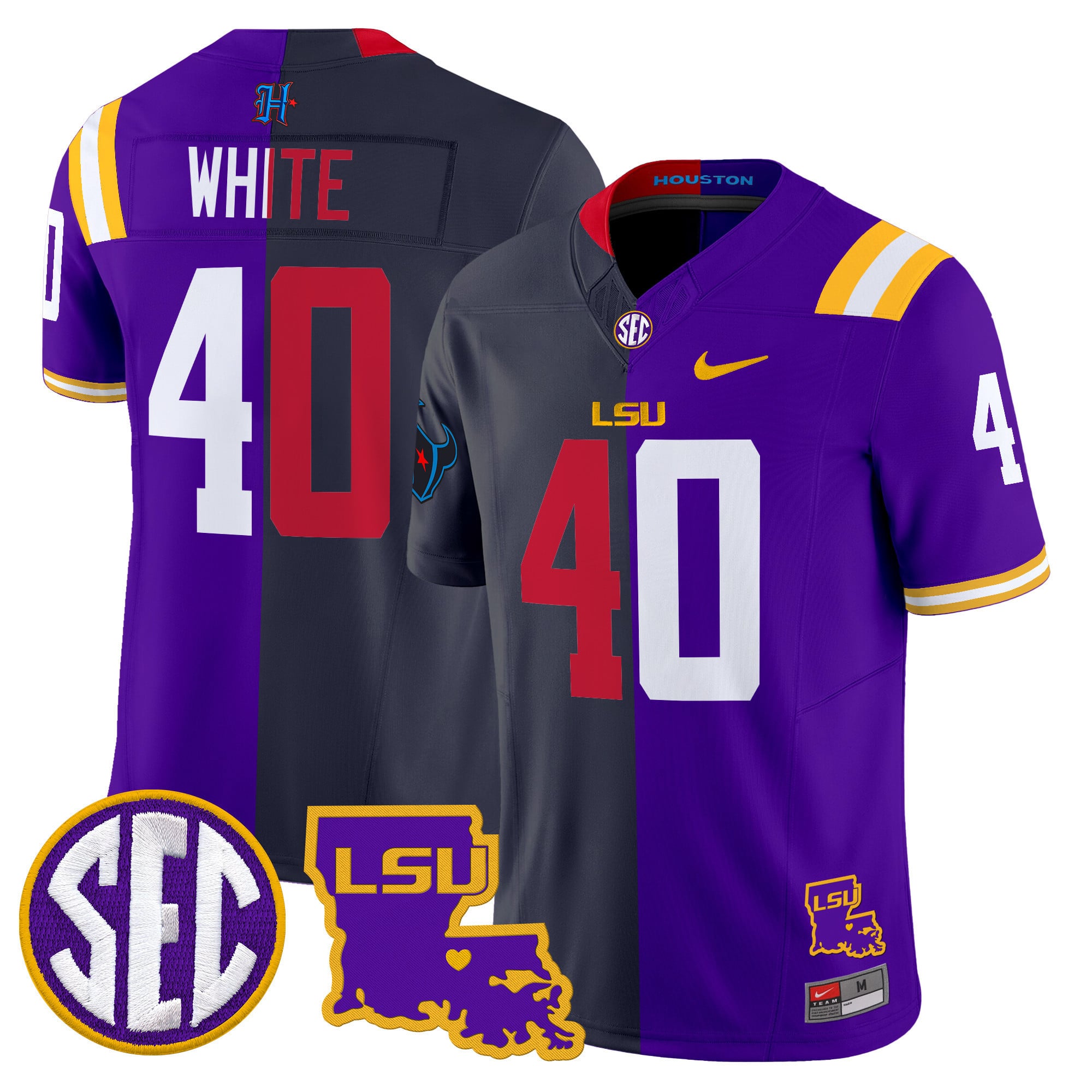 LSU Tiger Split Vapor Limited Jersey – All Stitched