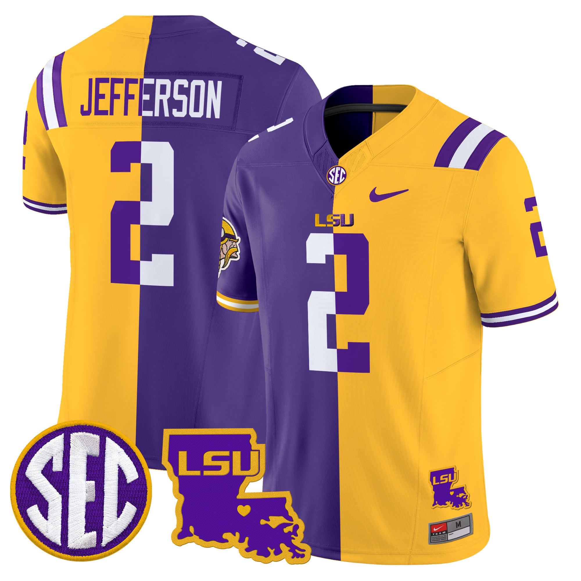 LSU Tiger Split Vapor Limited Jersey – All Stitched