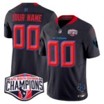 Houston Texans 2024 AFC South Division Champions Patch Vapor Limited Custom Jersey – All Stitched