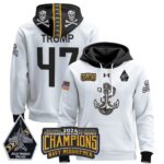 Navy Midshipmen 2024 Commander-In-Chief’s Trophy Champions Patch Pullover Hoodie