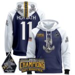 Navy Midshipmen 2024 Commander-In-Chief’s Trophy Champions Patch Pullover Hoodie