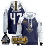 Navy Midshipmen 2024 Commander-In-Chief’s Trophy Champions Patch Pullover Hoodie