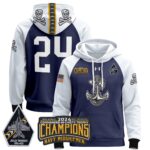 Navy Midshipmen 2024 Commander-In-Chief’s Trophy Champions Patch Pullover Hoodie