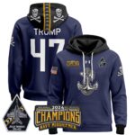 Navy Midshipmen 2024 Commander-In-Chief’s Trophy Champions Patch Pullover Hoodie