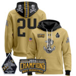 Navy Midshipmen 2024 Commander-In-Chief’s Trophy Champions Patch Pullover Hoodie