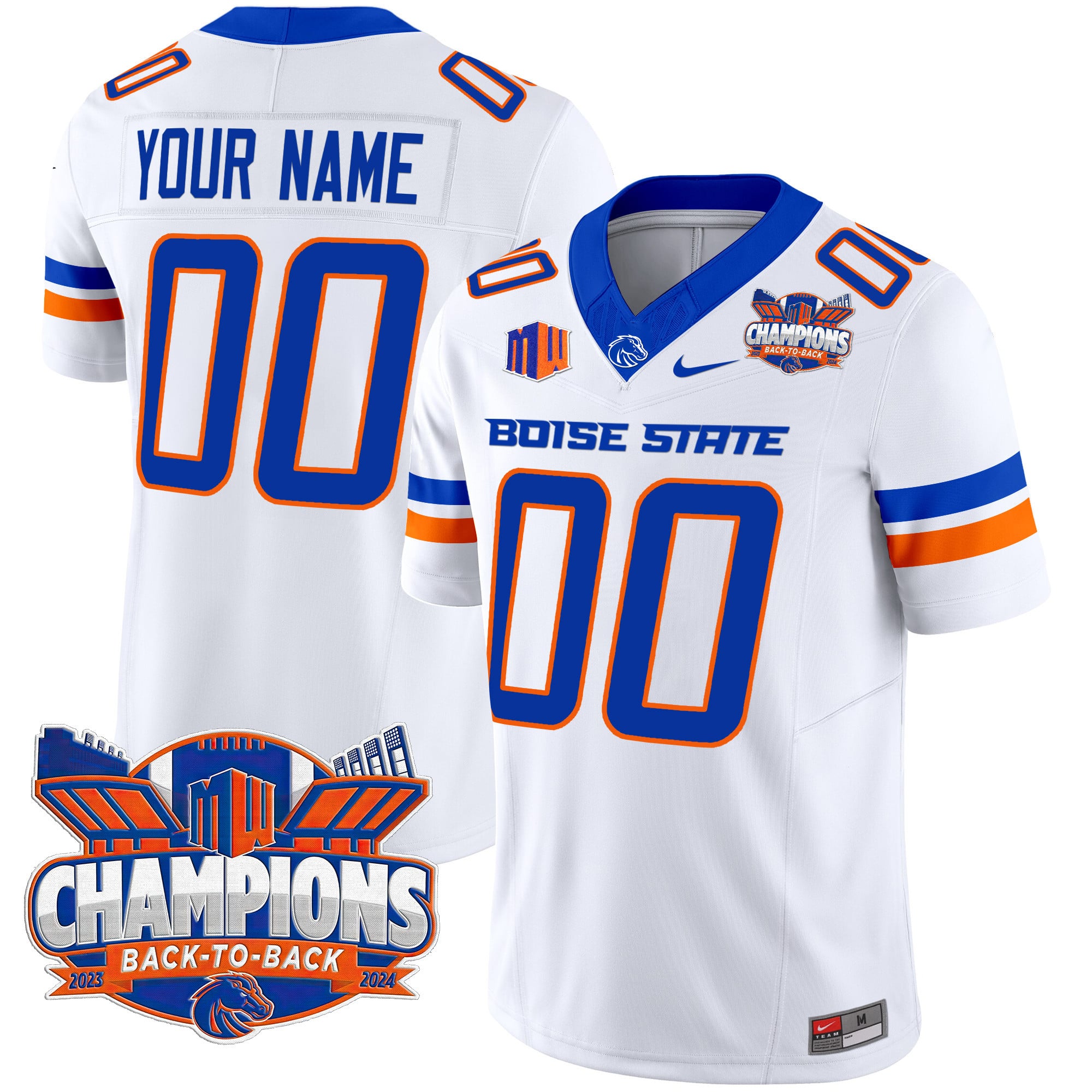 Boise State Broncos 2024 Back To Back Champions Vapor Limited Custom Jersey – All Stitched