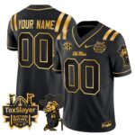 Ole Miss Rebels 2024 Gator Bowl Patch Gold Vapor Limited Custom Jersey – All Stitched