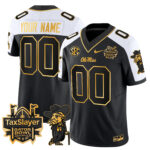 Ole Miss Rebels 2024 Gator Bowl Patch Gold Vapor Limited Custom Jersey – All Stitched
