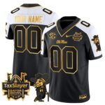 Ole Miss Rebels 2024 Gator Bowl Patch Gold Vapor Limited Custom Jersey – All Stitched