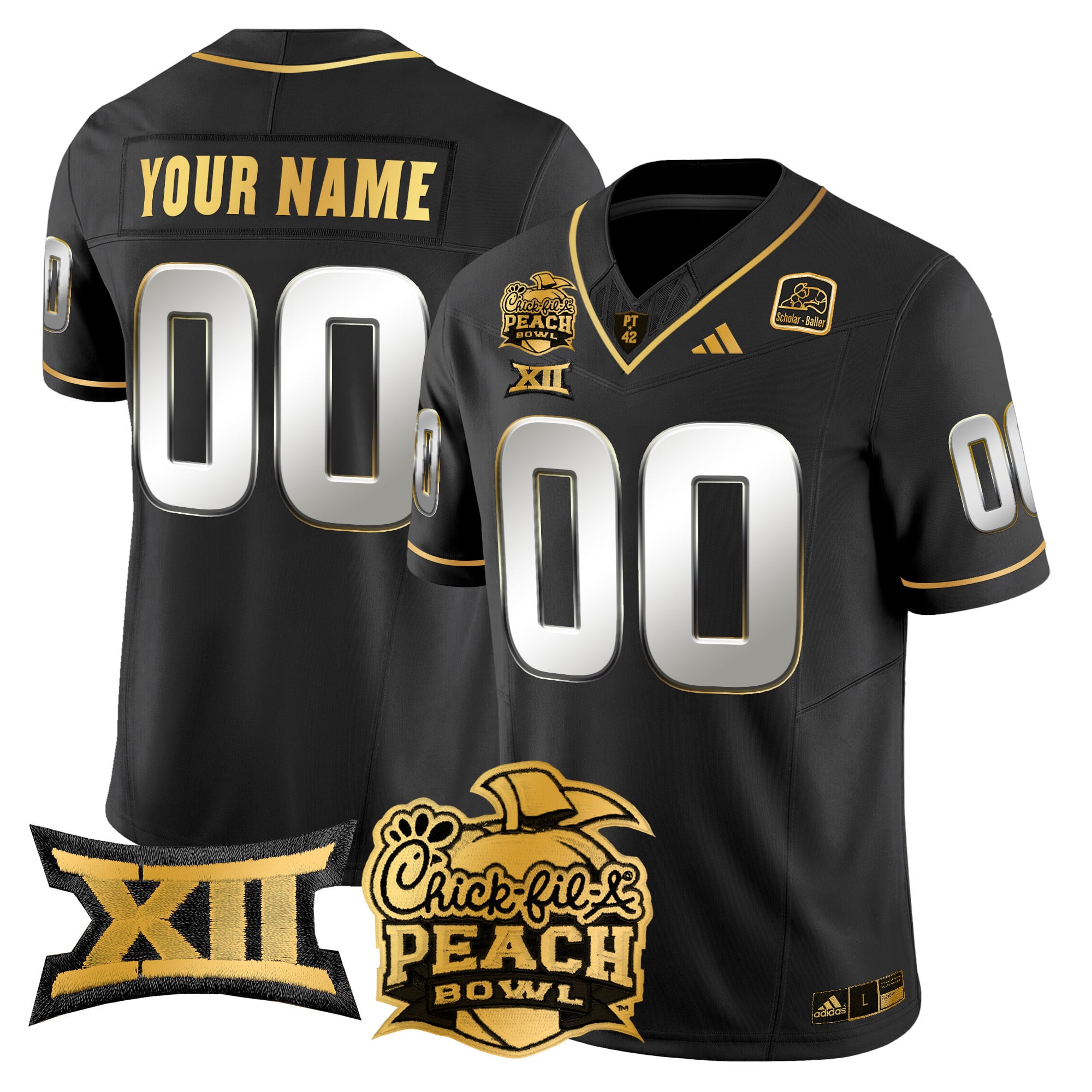 Arizona State Sun Devils 2025 Peach Bowl Gold Vapor Limited Custom Jersey – All Stitched