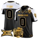 Men’s Arizona State Sun Devils 2025 Peach Bowl Gold Vapor Limited Jersey V2 – All Stitched