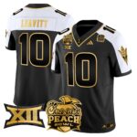 Men’s Arizona State Sun Devils 2025 Peach Bowl Gold Vapor Limited Jersey – All Stitched