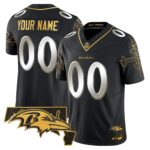Ravens Maryland Flag Map Patch Gold Vapor Limited Custom Jersey – All Stitched