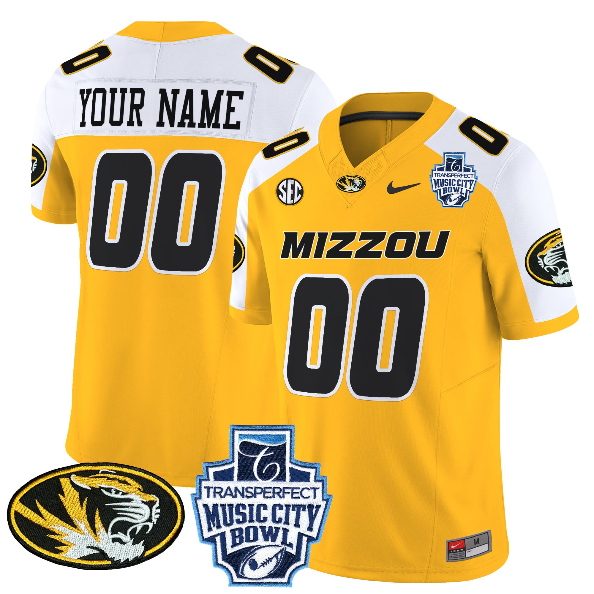 Missouri Tigers 2024 Music City Bowl Vapor Limited Custom Jersey – All Stitched