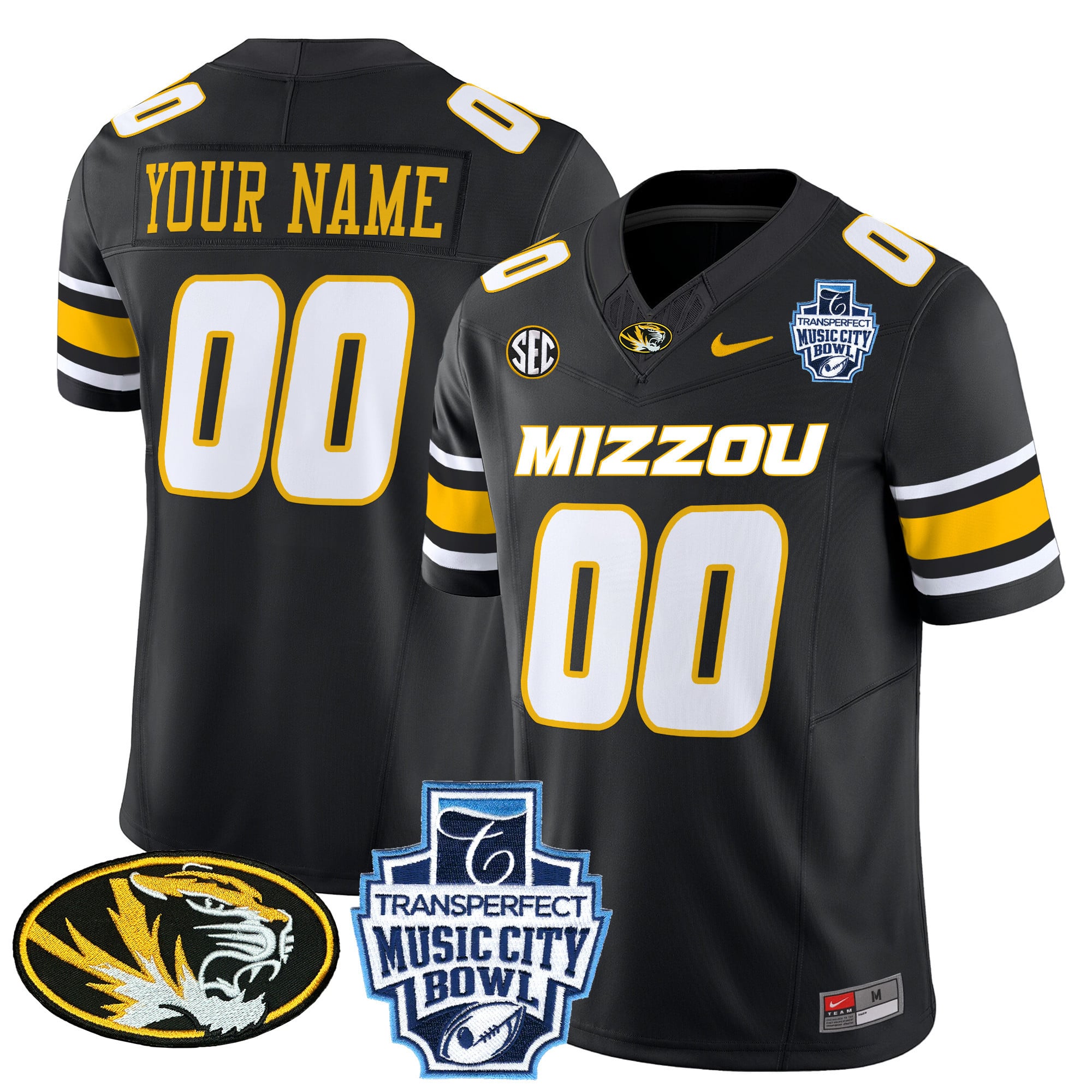 Missouri Tigers 2024 Music City Bowl Vapor Limited Custom Jersey – All Stitched