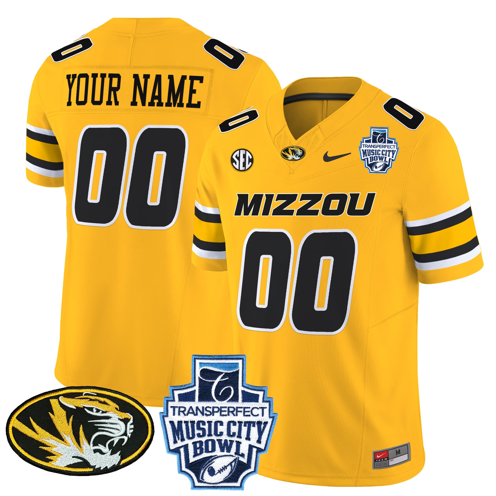 Missouri Tigers 2024 Music City Bowl Vapor Limited Custom Jersey – All Stitched