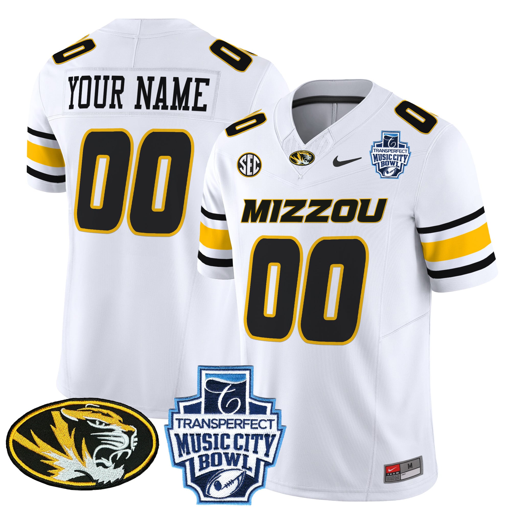Missouri Tigers 2024 Music City Bowl Vapor Limited Custom Jersey – All Stitched