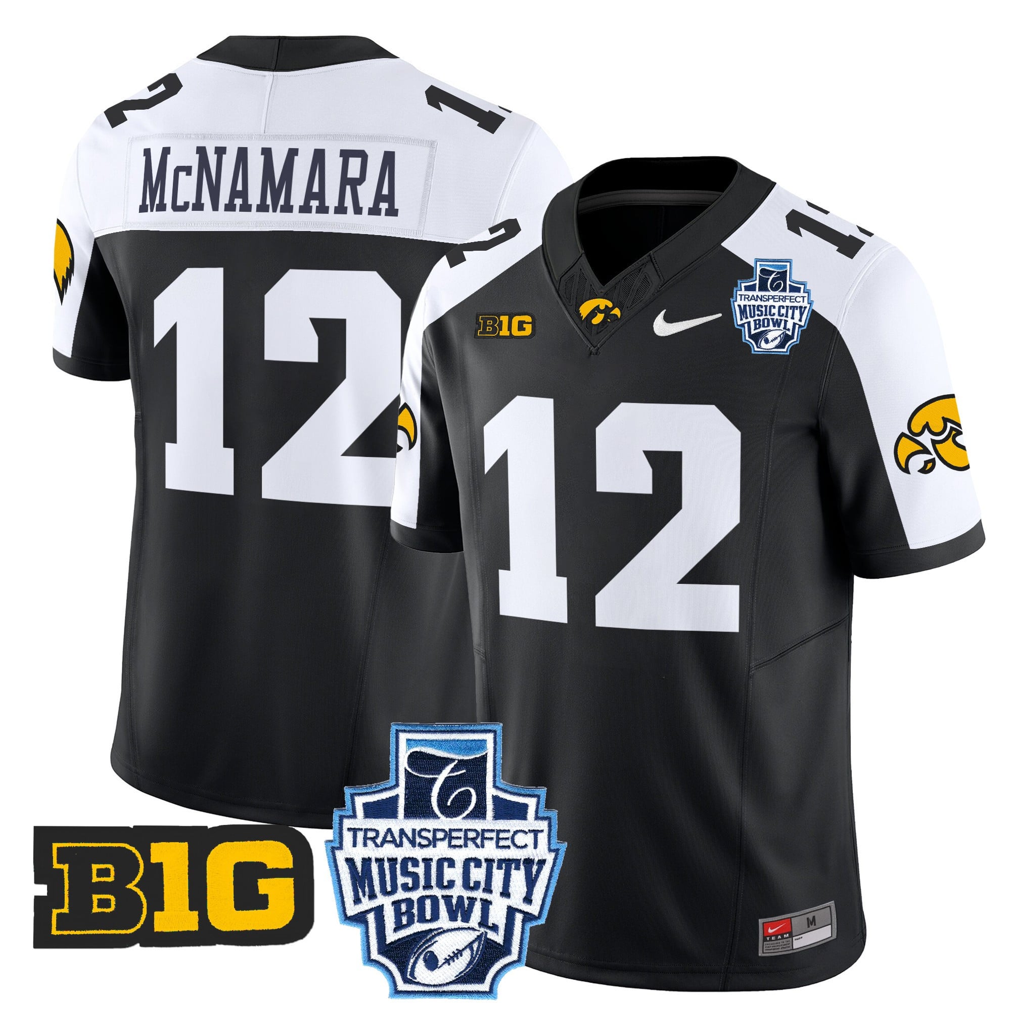Men’s Iowa Hawkeyes 2024 Music City Bowl Vapor Limited Jersey – All Stitched
