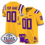 LSU Tigers 2024 Texas Bowl Patch Vapor Limited Custom Jersey – All Stitched