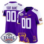 LSU Tigers 2024 Texas Bowl Patch Vapor Limited Custom Jersey – All Stitched
