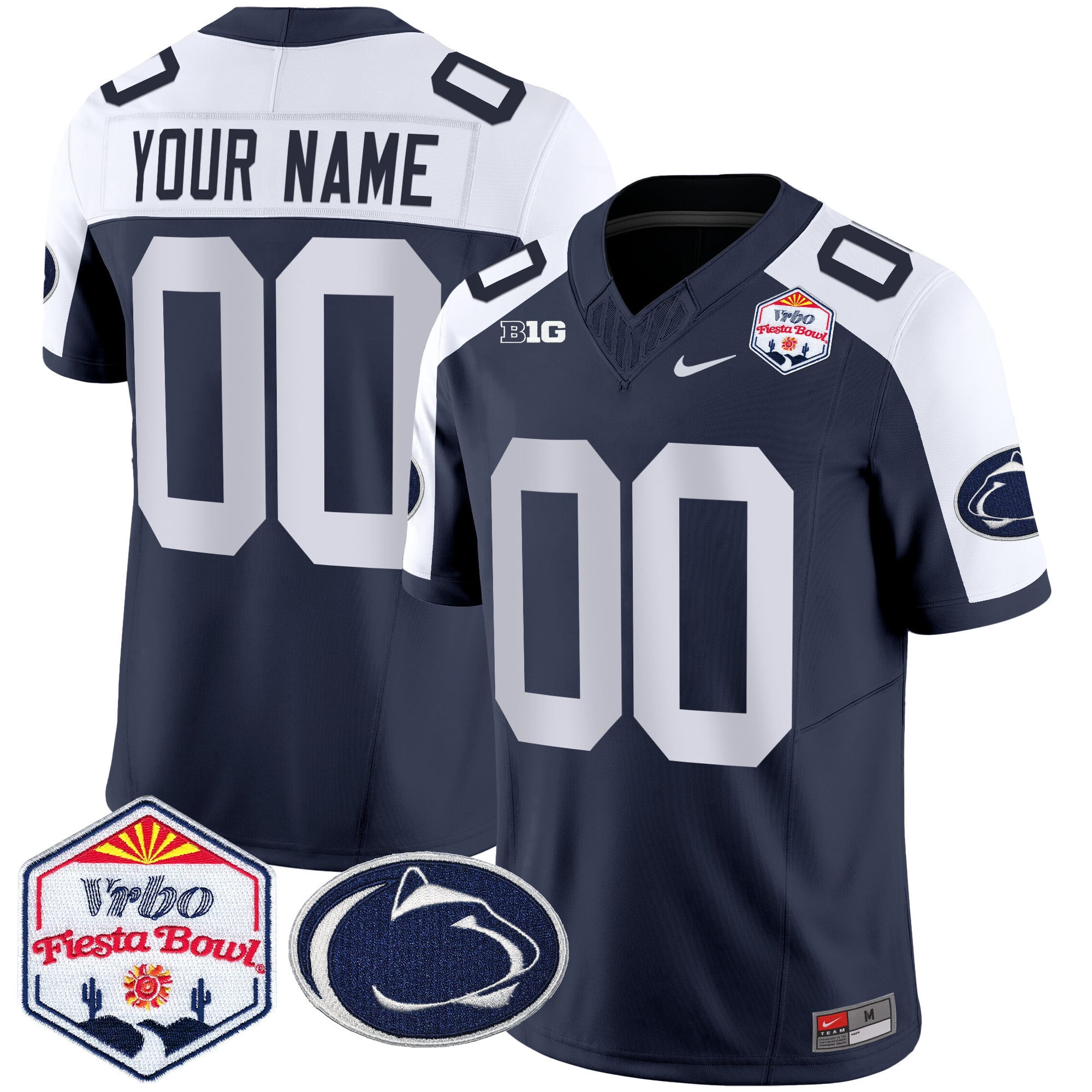 Penn State Nittany Lions 2024 The Fiesta Bowl Patch Vapor Limited Custom Jersey – All Stitched