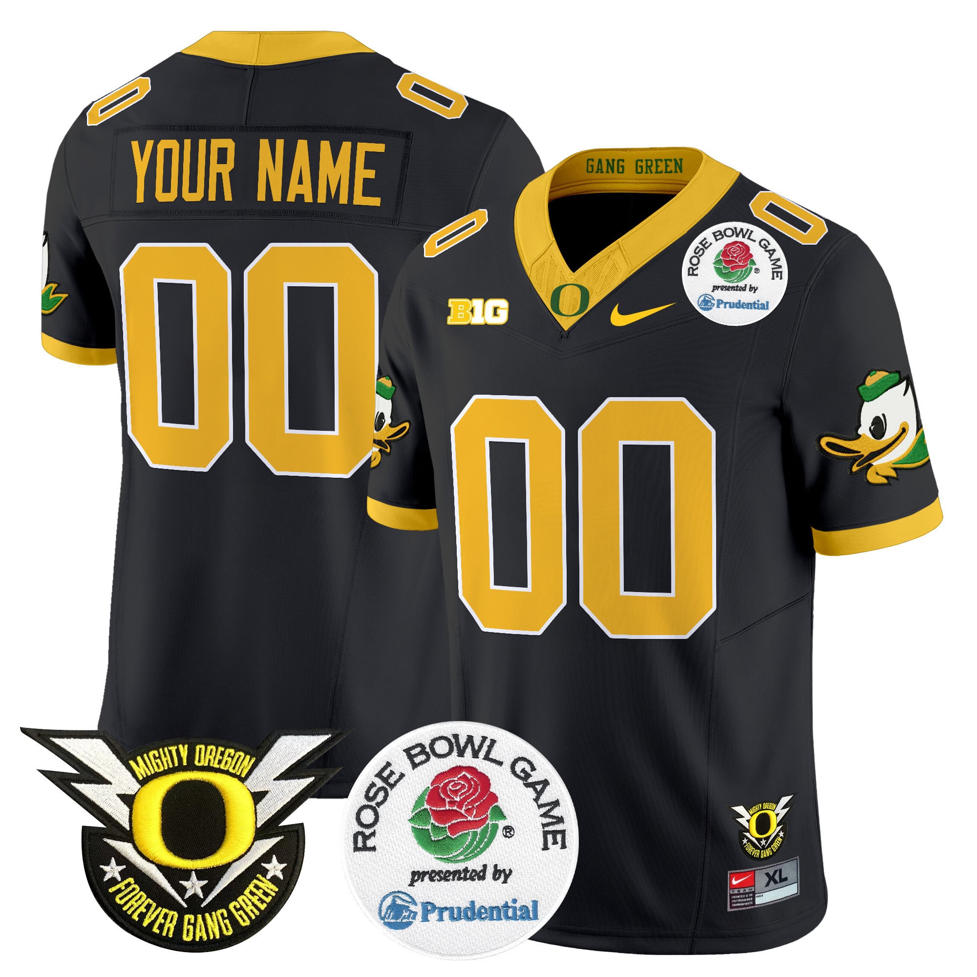 Oregon Ducks 2024 Rose Bowl Vapor Limited Custom Jersey – All Stitched