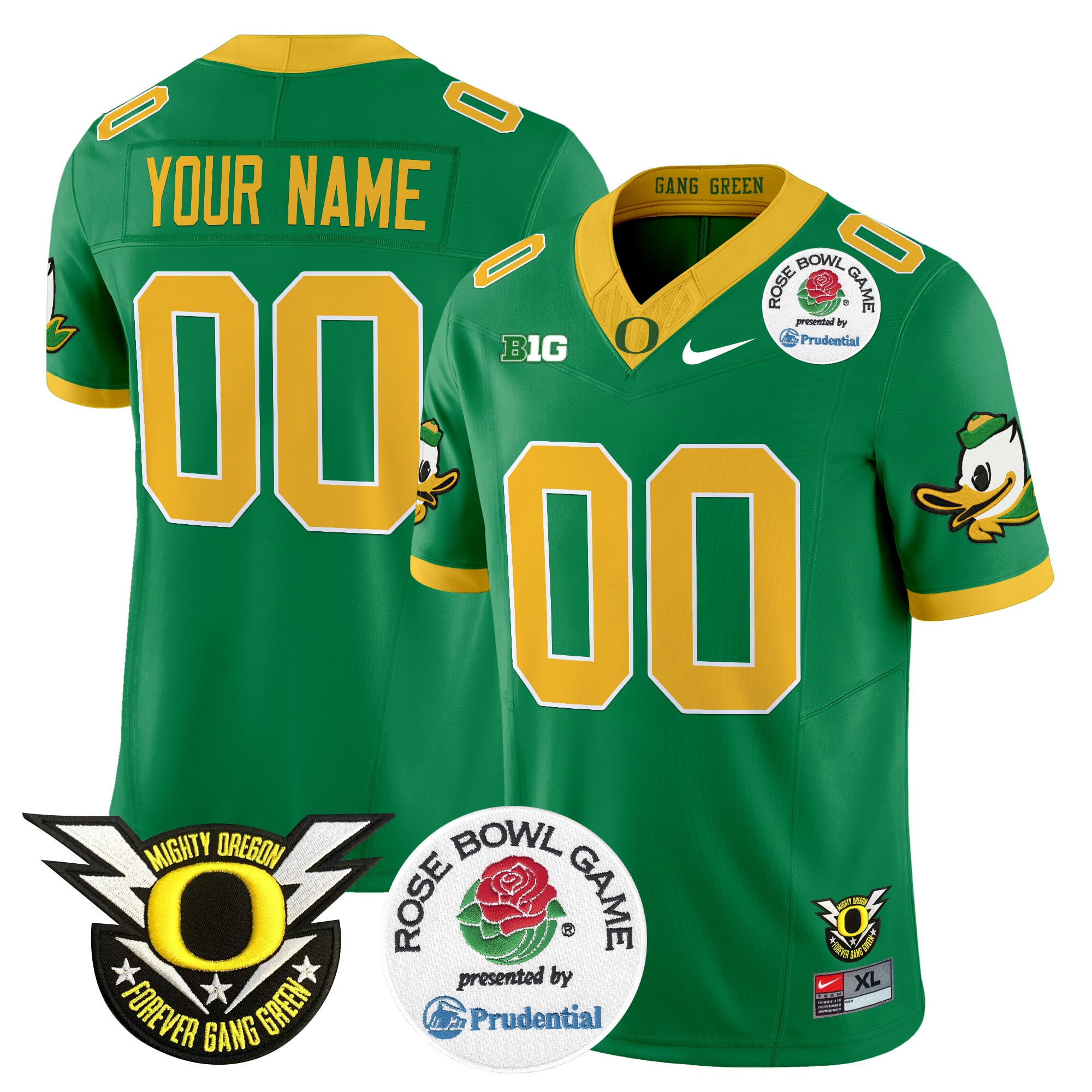 Oregon Ducks 2024 Rose Bowl Vapor Limited Custom Jersey – All Stitched