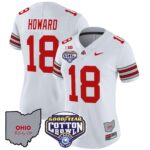 Women’s Ohio State Buckeyes ‘Heritage Stripe’ Cotton Bowl Patch Vapor Limited Jersey – All Stitched