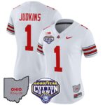 Women’s Ohio State Buckeyes ‘Heritage Stripe’ Cotton Bowl Patch Vapor Limited Jersey – All Stitched