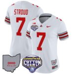 Women’s Ohio State Buckeyes ‘Heritage Stripe’ Cotton Bowl Patch Vapor Limited Jersey – All Stitched