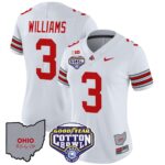 Women’s Ohio State Buckeyes ‘Heritage Stripe’ Cotton Bowl Patch Vapor Limited Jersey – All Stitched