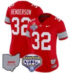 Women’s Ohio State Buckeyes ‘Heritage Stripe’ Cotton Bowl Patch Vapor Limited Jersey – All Stitched