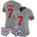 Women’s Ohio State Buckeyes ‘Heritage Stripe’ Cotton Bowl Patch Vapor Limited Jersey – All Stitched