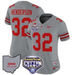 Women’s Ohio State Buckeyes ‘Heritage Stripe’ Cotton Bowl Patch Vapor Limited Jersey – All Stitched