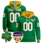 Notre Dame Fighting Irish Orange Bowl Patch Custom Pullover Hoodie – All Stitched