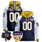 Notre Dame Fighting Irish Orange Bowl Patch Custom Pullover Hoodie – All Stitched