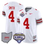 Men’s Ohio State Buckeyes ‘Heritage Stripe’ Cotton Bowl Patch Vapor Limited Jersey – All Stitched