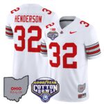 Men’s Ohio State Buckeyes ‘Heritage Stripe’ Cotton Bowl Patch Vapor Limited Jersey – All Stitched