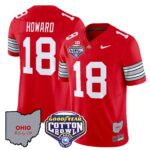 Men’s Ohio State Buckeyes ‘Heritage Stripe’ Cotton Bowl Patch Vapor Limited Jersey – All Stitched