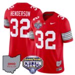 Men’s Ohio State Buckeyes ‘Heritage Stripe’ Cotton Bowl Patch Vapor Limited Jersey – All Stitched