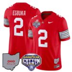 Men’s Ohio State Buckeyes ‘Heritage Stripe’ Cotton Bowl Patch Vapor Limited Jersey – All Stitched