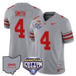 Men’s Ohio State Buckeyes ‘Heritage Stripe’ Cotton Bowl Patch Vapor Limited Jersey – All Stitched