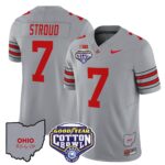 Men’s Ohio State Buckeyes ‘Heritage Stripe’ Cotton Bowl Patch Vapor Limited Jersey – All Stitched