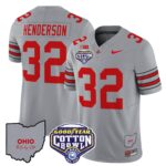 Men’s Ohio State Buckeyes ‘Heritage Stripe’ Cotton Bowl Patch Vapor Limited Jersey – All Stitched